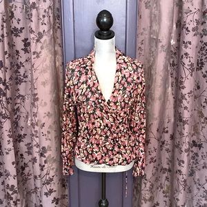 Loft silk wrap blouse